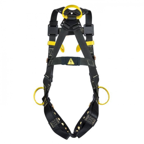 MSA 10162693, Workman Arc Flash Vest-Style Harness, BACK & SIDE WEB Loop, Tongue Buckle leg straps,